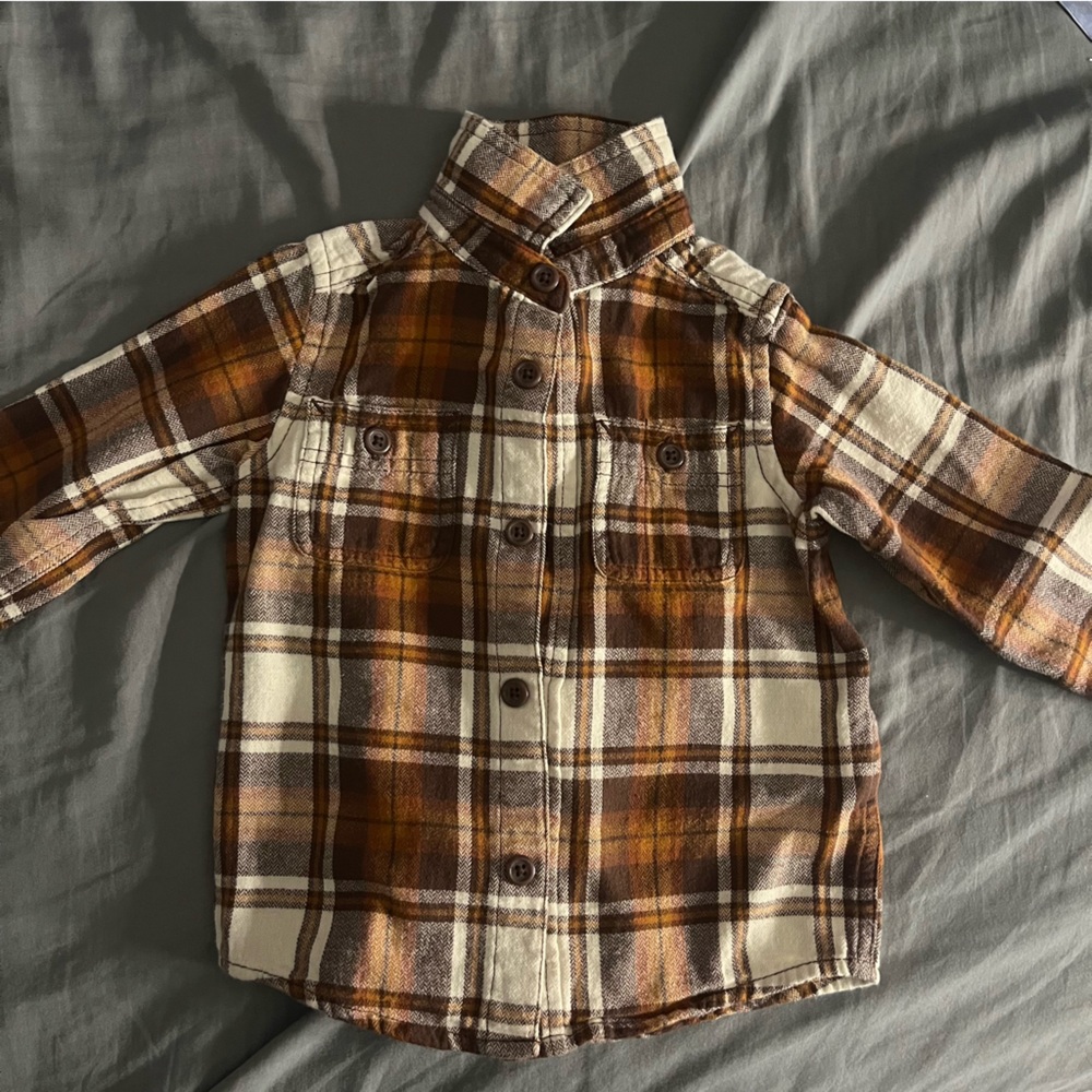 2T brown flannel